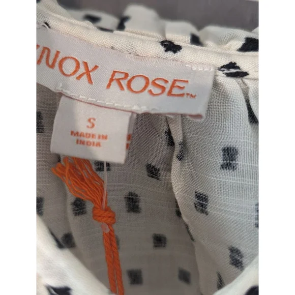 Women's Knox Rose NWT White and Green Boho Dress - Size S - Picture 9 of 16